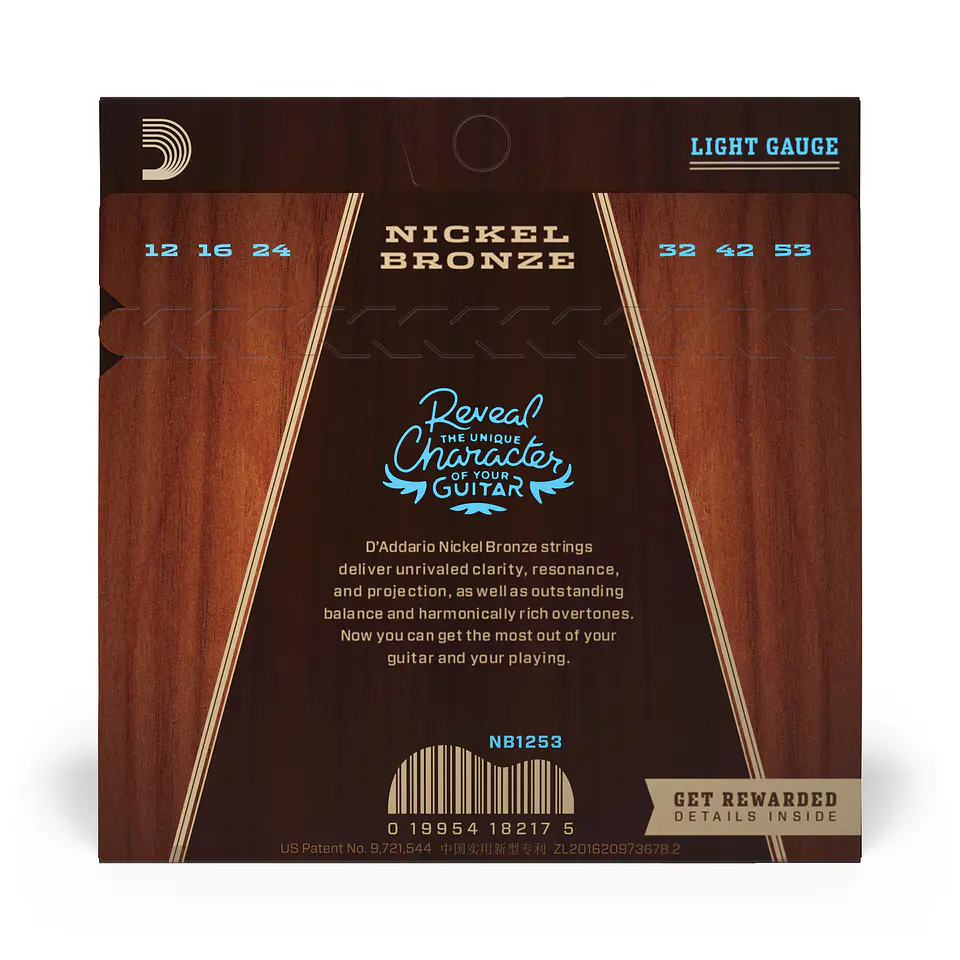 Set Cuerdas Guitarra Acústica Bronze 12-53 NB1253 Daddario 3