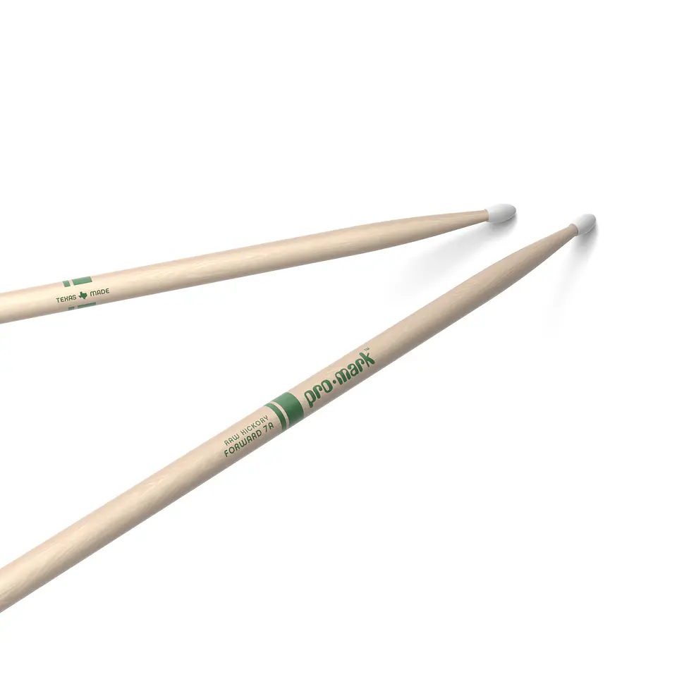 Baquetas 7A Raw Nylon Hickory Forward Pro Mark 1