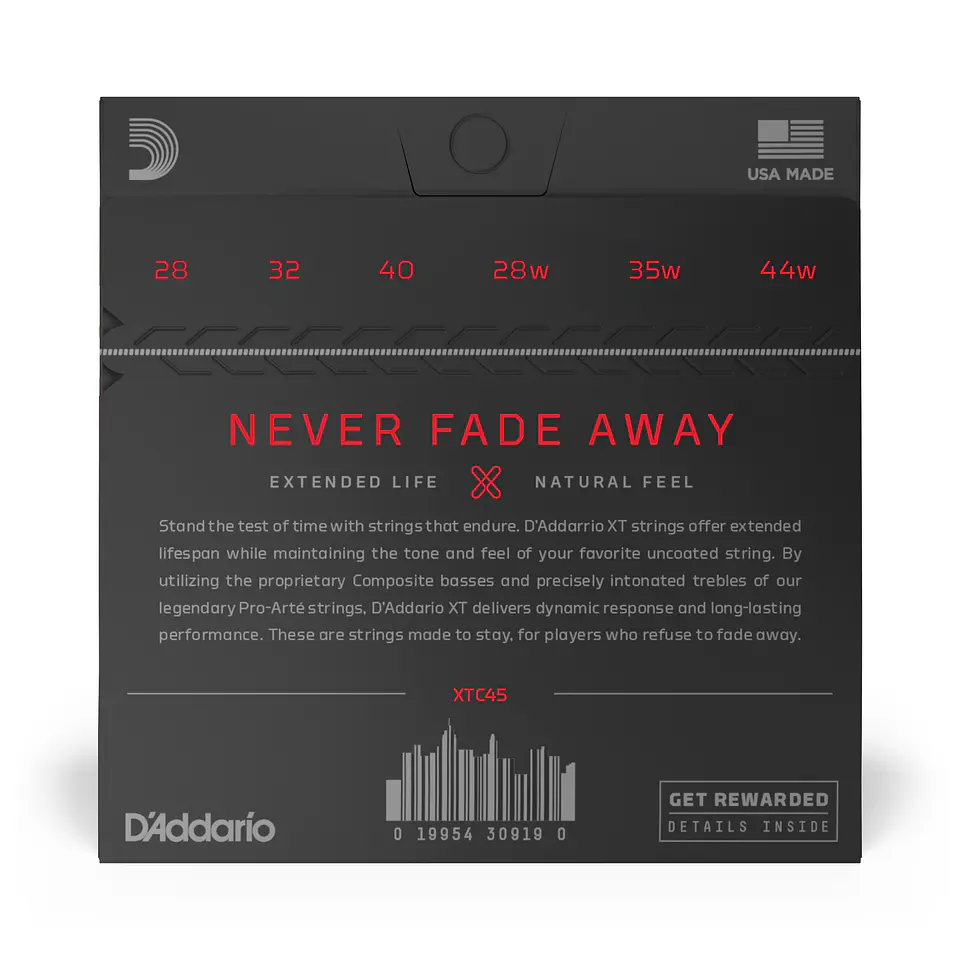 Set Cuerdas Guitarra Acústica XTC45 Daddario 3