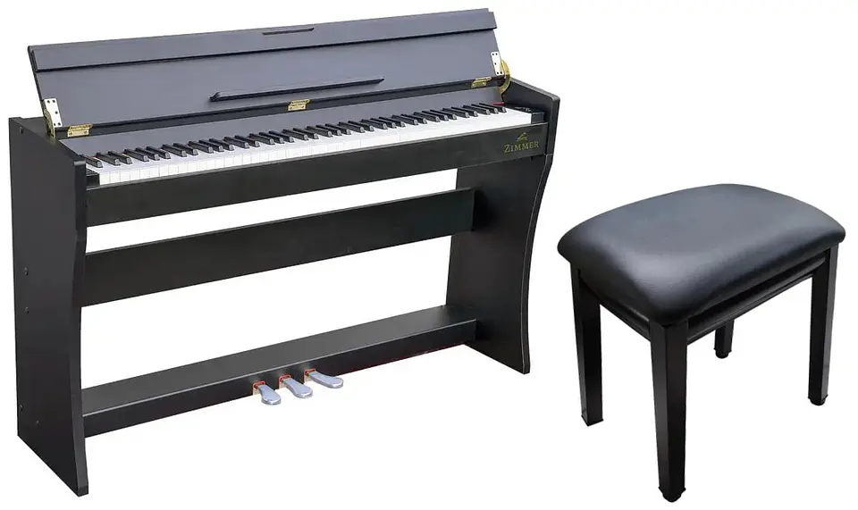 Pack Piano Digital Zimmer ZIM-2100-WDN + Silla de Piano Estándar AP-5126 1