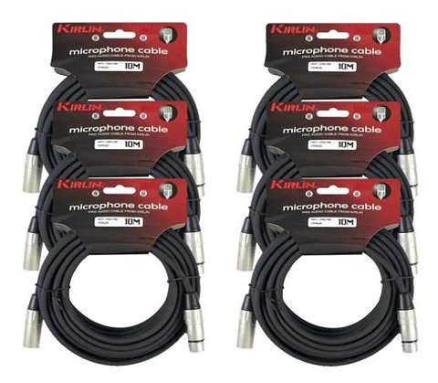 Pack 6 Cable Micrófono Serie C XLR 10M Kirlin Mpc6-280-10