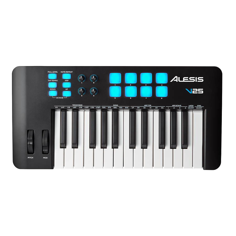 Controlador Midi 25 Teclas V25 MKII Alesis