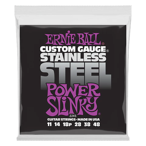 Set de cuerdas Ernie Ball Power Slinky Inoxidable 11–48