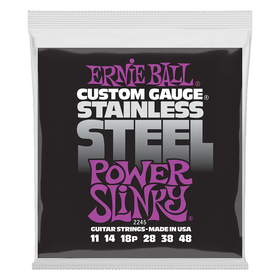 Set de cuerdas Ernie Ball Power Slinky Inoxidable 11–48 1