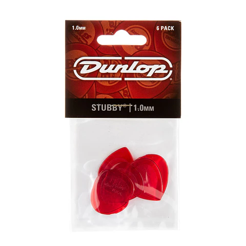 Uñetas Dunlop 474 Stubby Jazz de 1.0mm Pack 6un