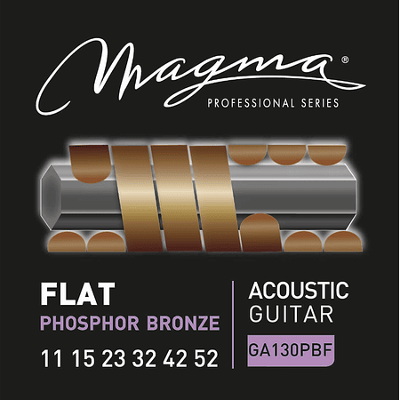 Set Cuerdas Guitarra Acustica Flat GA130PBF Magma