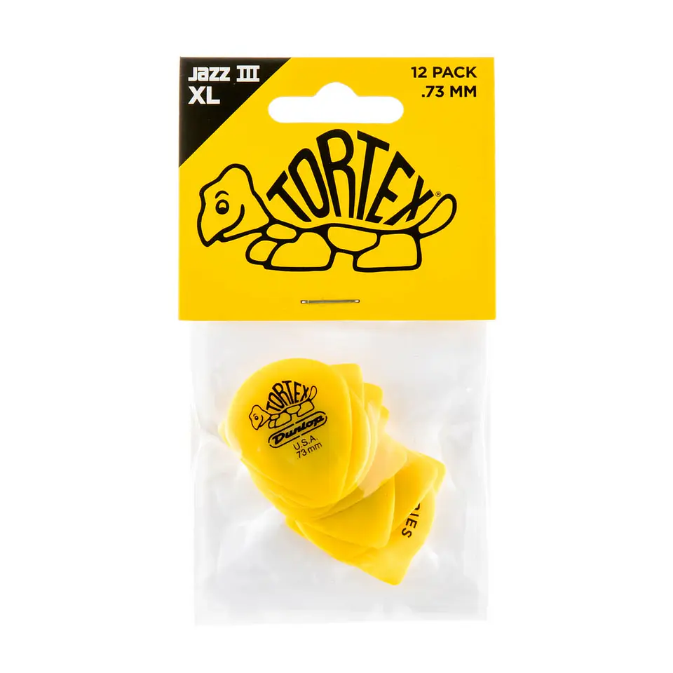 Uñetas Dunlop 498 Tortex Jazz III de 0.73mm pack 12un 3