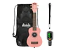 Full Pack Ukelele Kala Ukadelic Soprano Flamingo + Afinador Cromático Clip + Correa Allegro - Miniatura 2