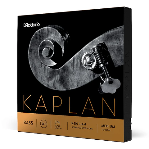 Set cuerdas contrabajo a escala K610 3/4M Kaplan Daddario