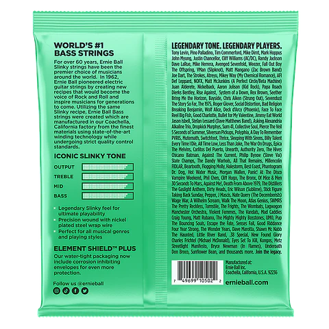 Cuerdas Bajo Eléctrico Hyper Slinky 40-100 Ernie Ball 2841