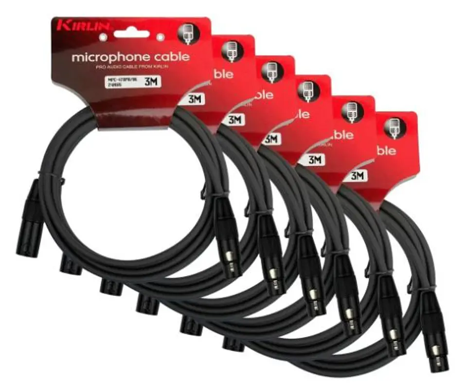 Pack 6 cable Microfono Serie c Xlr3M Kirlin Mpc6-470Pb-3 1