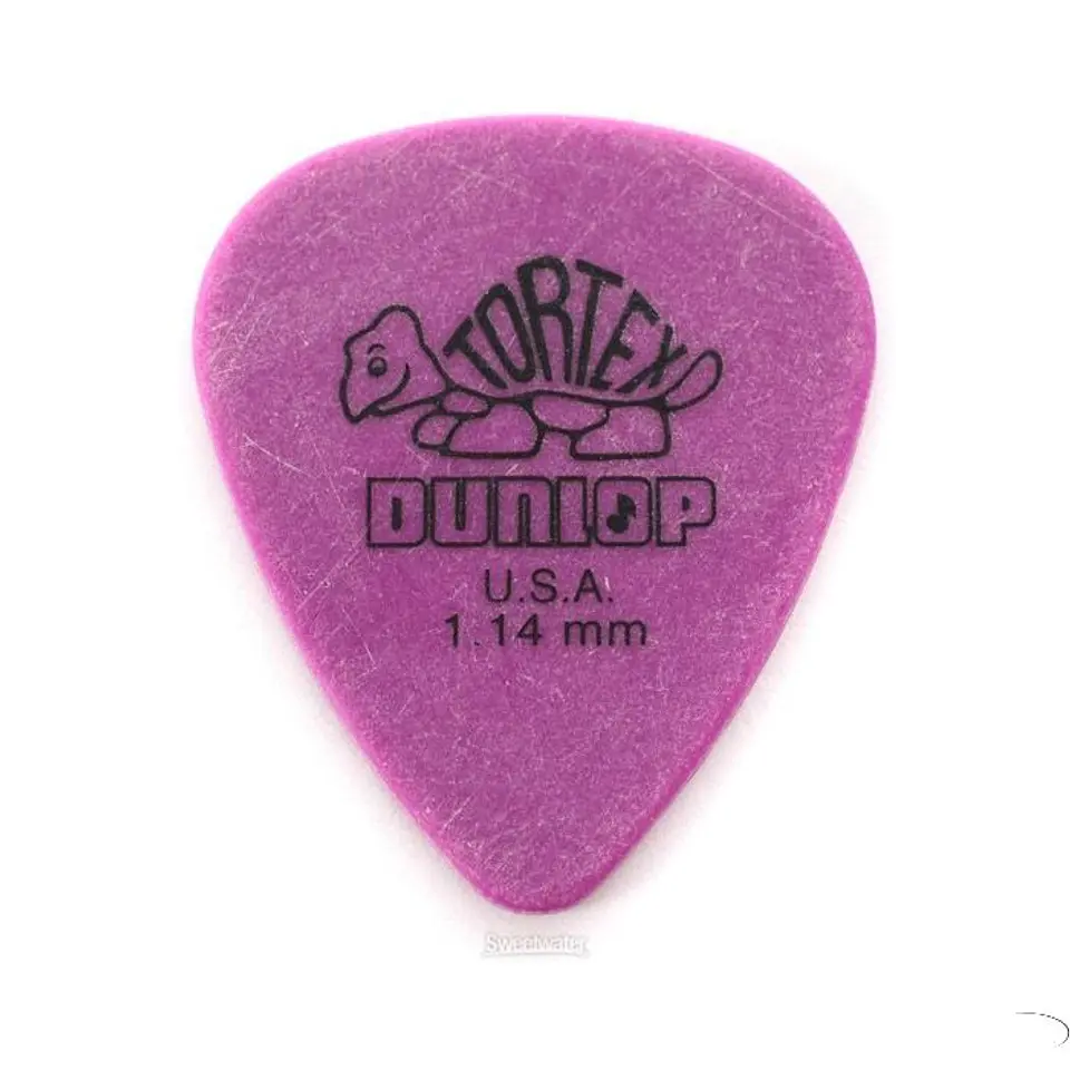 Set de Uñetas Dunlop Tortex Moradas 1.14mm 1