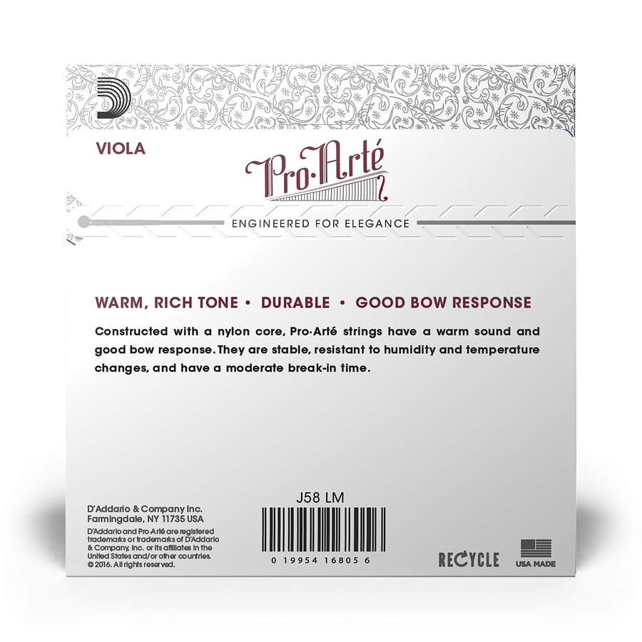 Set cuerdas Viola Proarte 4/4 Med J58 LM Daddario