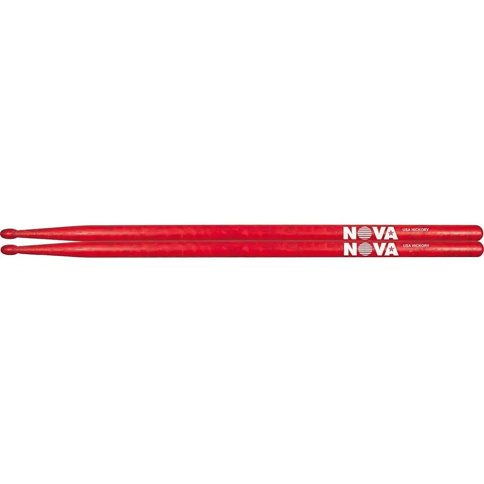 Baqueta Vic Firth 7A Nova Punta de Madera Rojas 2