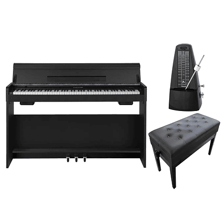 Full Pack Piano Digital Nux WK-310 + Silla para Teclado Pro Negra AP-5104 + Metrónomo Cherub WSM-330