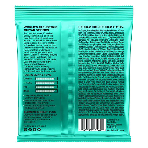 Cuerdas Guitarra Eléctrica Not Even Slinky Ernie Ball 12-56 2626