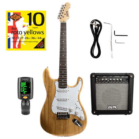 Pack Guitarra Eléctrica Stratocaster Natural XGTR ST111-NT