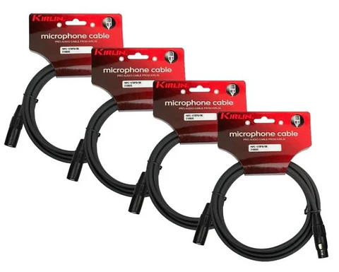 Pack 4 cableMicrofono Serie c Xlr10M Kirlin Mpc4-470Pb-10