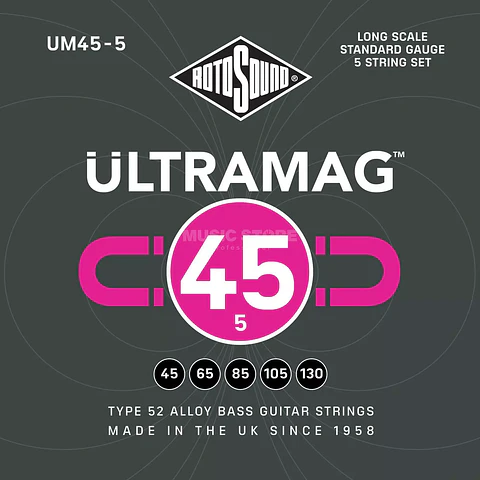 Cuerdas de Bajo Eléctrico Rotosound UM45-5 Ultramag 45-130
