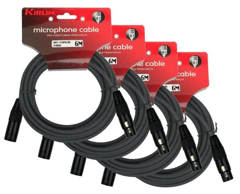 Pack 4 cable Microfono Serie c Xlr6M Kirlin Mpc4-470Pb-6