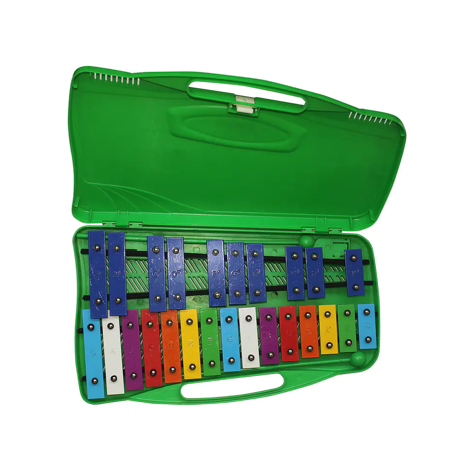 Metalófono Cromático De 25 Tonos Verde All25G + Baqueta Adicional 1