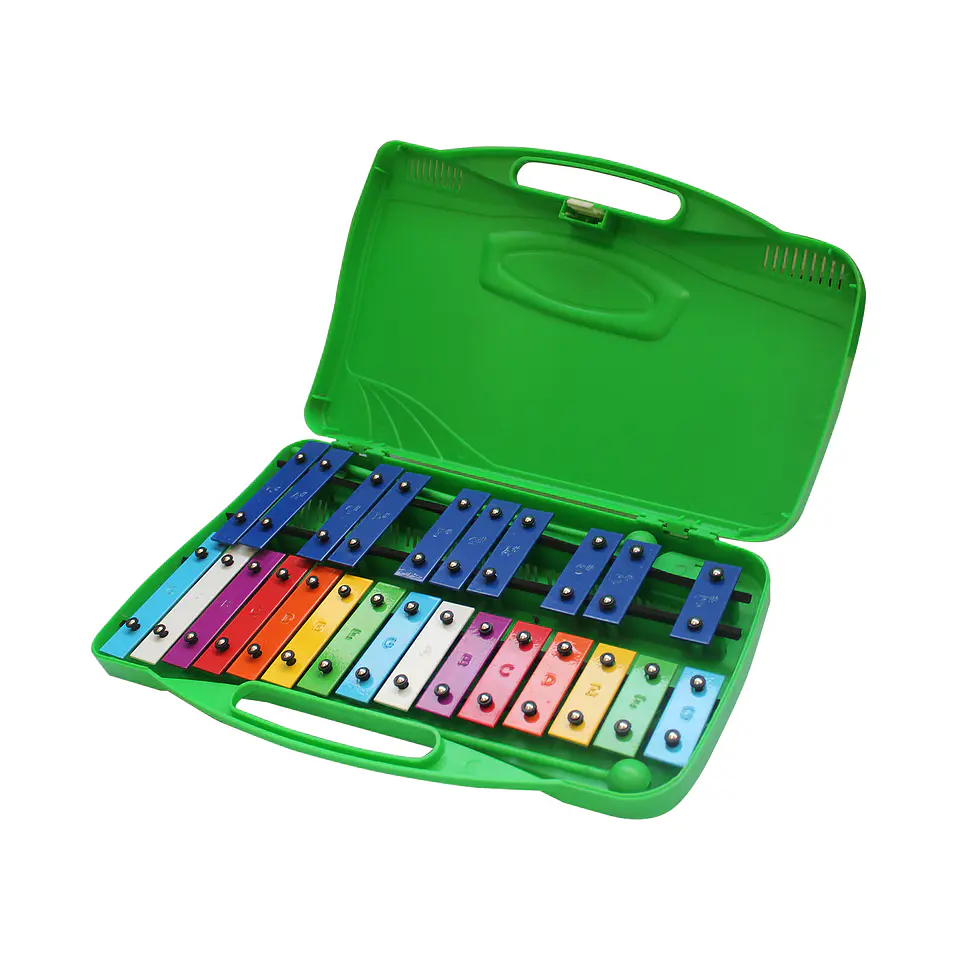 Metalófono Cromático De 25 Tonos Verde All25G + Baqueta Adicional 3