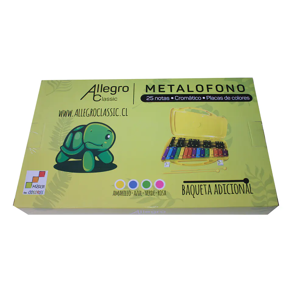 Metalófono Cromático De 25 Tonos Azul + Baqueta adicional 6