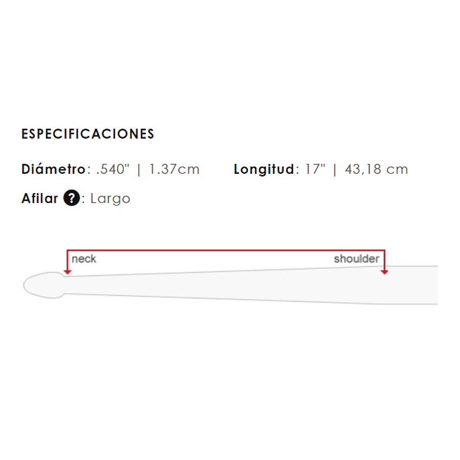 Baquetas Vic Firth 7A American Concept Punta de Madera