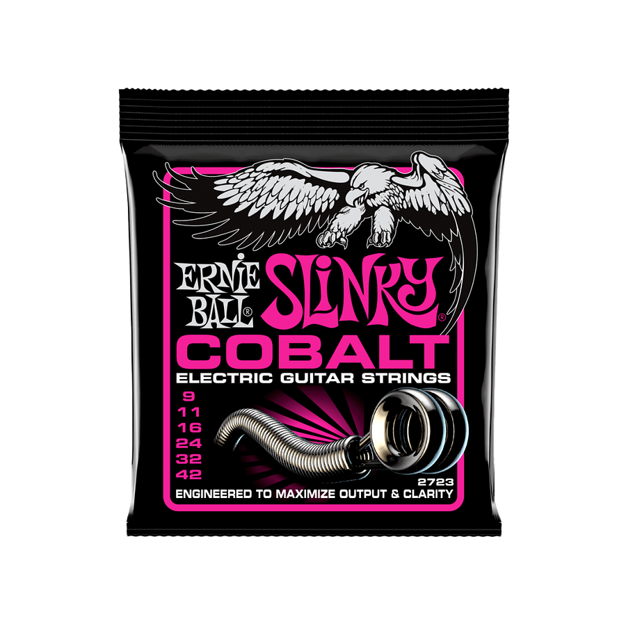 Set de Cuerdas Ernie Ball Guitarra Eléctrica Super Slinky Cobalto 9-42 2723