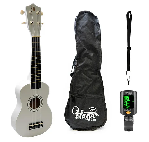 Full Pack Ukelele Soprano Hana Blanco+Clip+Strap. Allegro