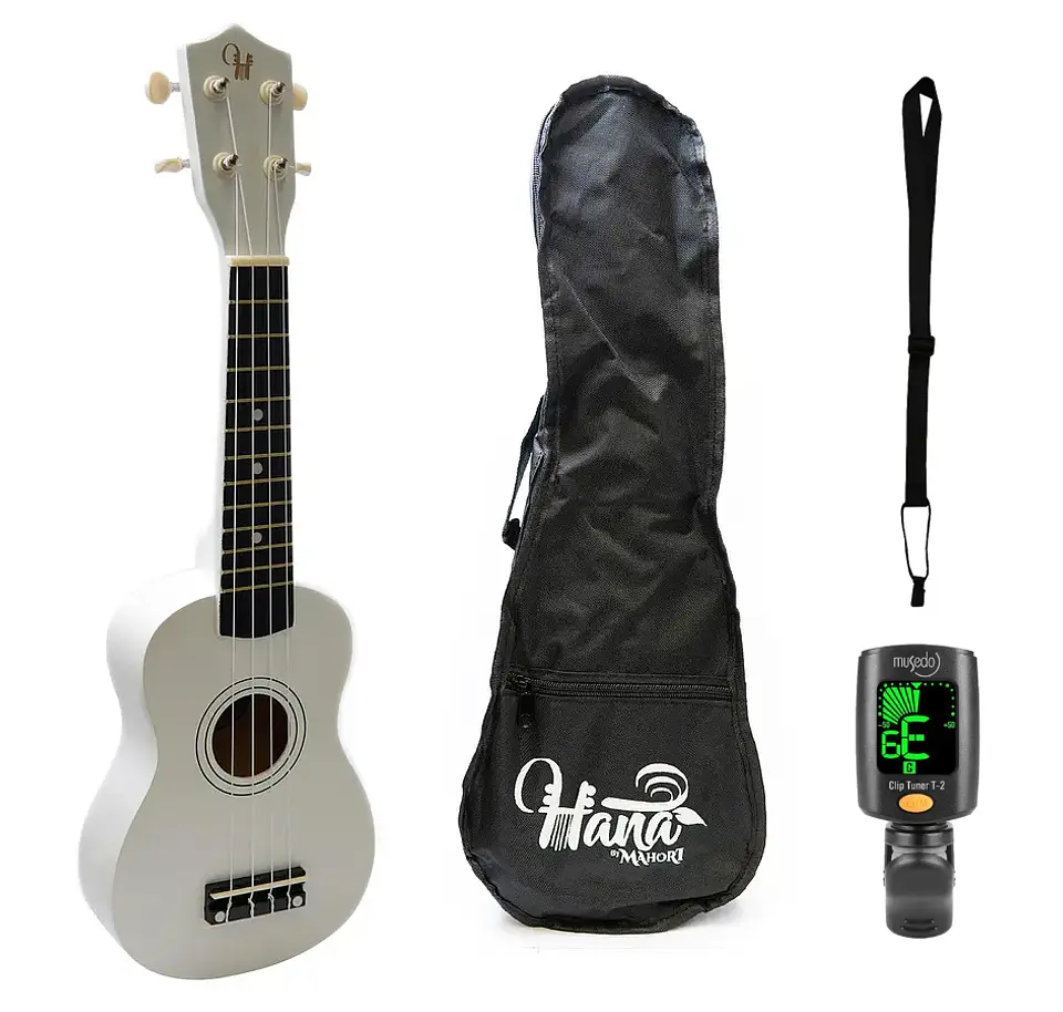 Full Pack Ukelele Soprano Hana Blanco+Clip+Strap. Allegro 1