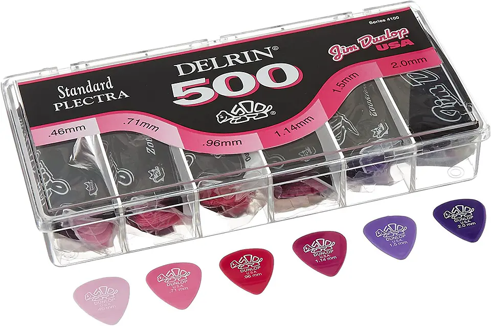 Caja de Uñetas Dunlop Delrin 4100 Gabinete 324 Uñetas 1