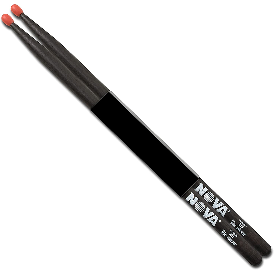 Baquetas Vic Firth 2B NOVA Black Punta de Nylon