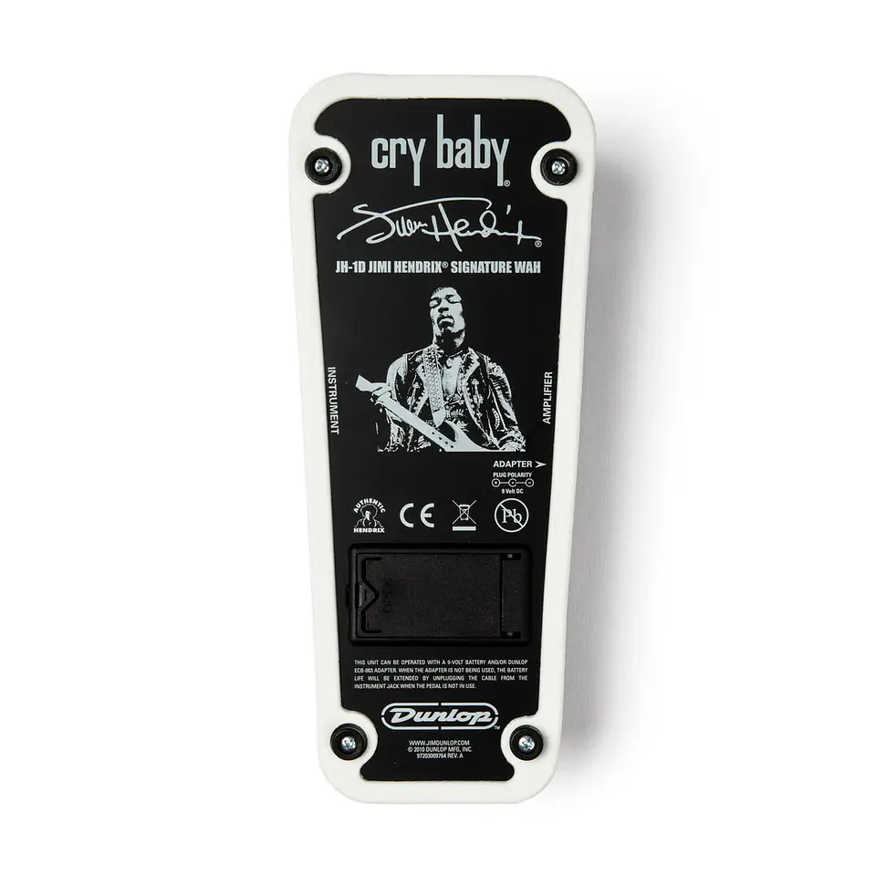 Pedalera Dunlop Jimi Hendrix Cry Baby Wah JH1D 4