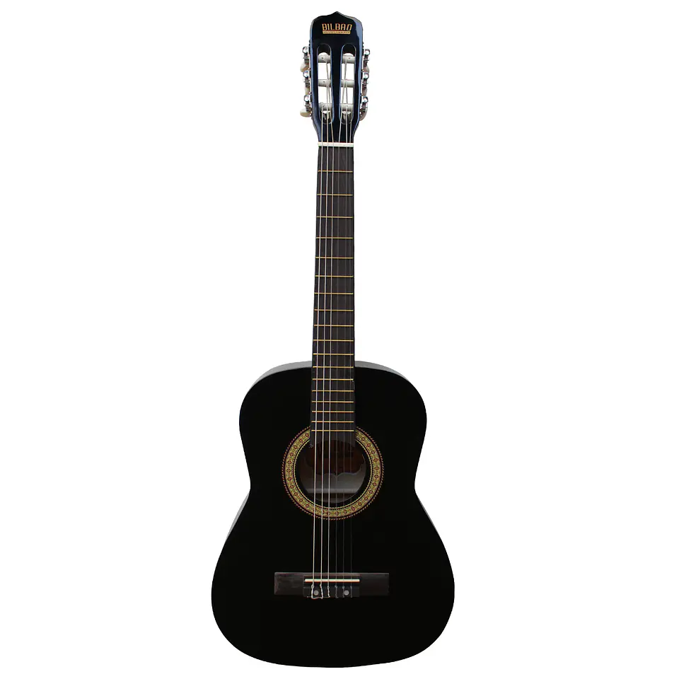Full Pack Guitarra Acústica Bilbao para Niño Bil-12-Bk + Cuerdas Olympia + Afinador Cromático Clip 2
