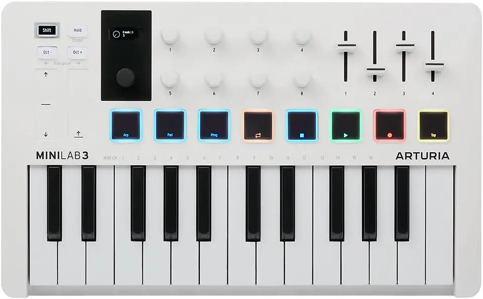 Controlador MIDI Arturia Minilab 3 - Blanco 1