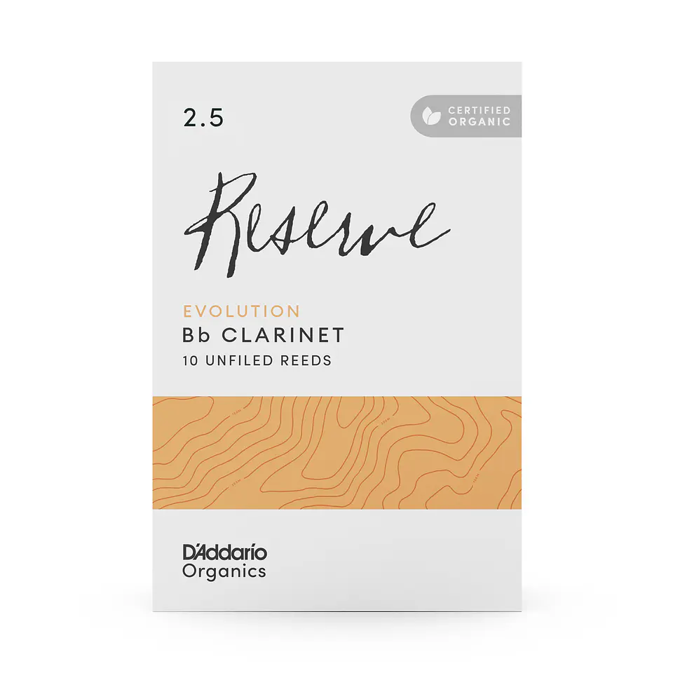 Cañas Clarinete Bb 2.5 Organic Reserve pack 10 Daddario 3