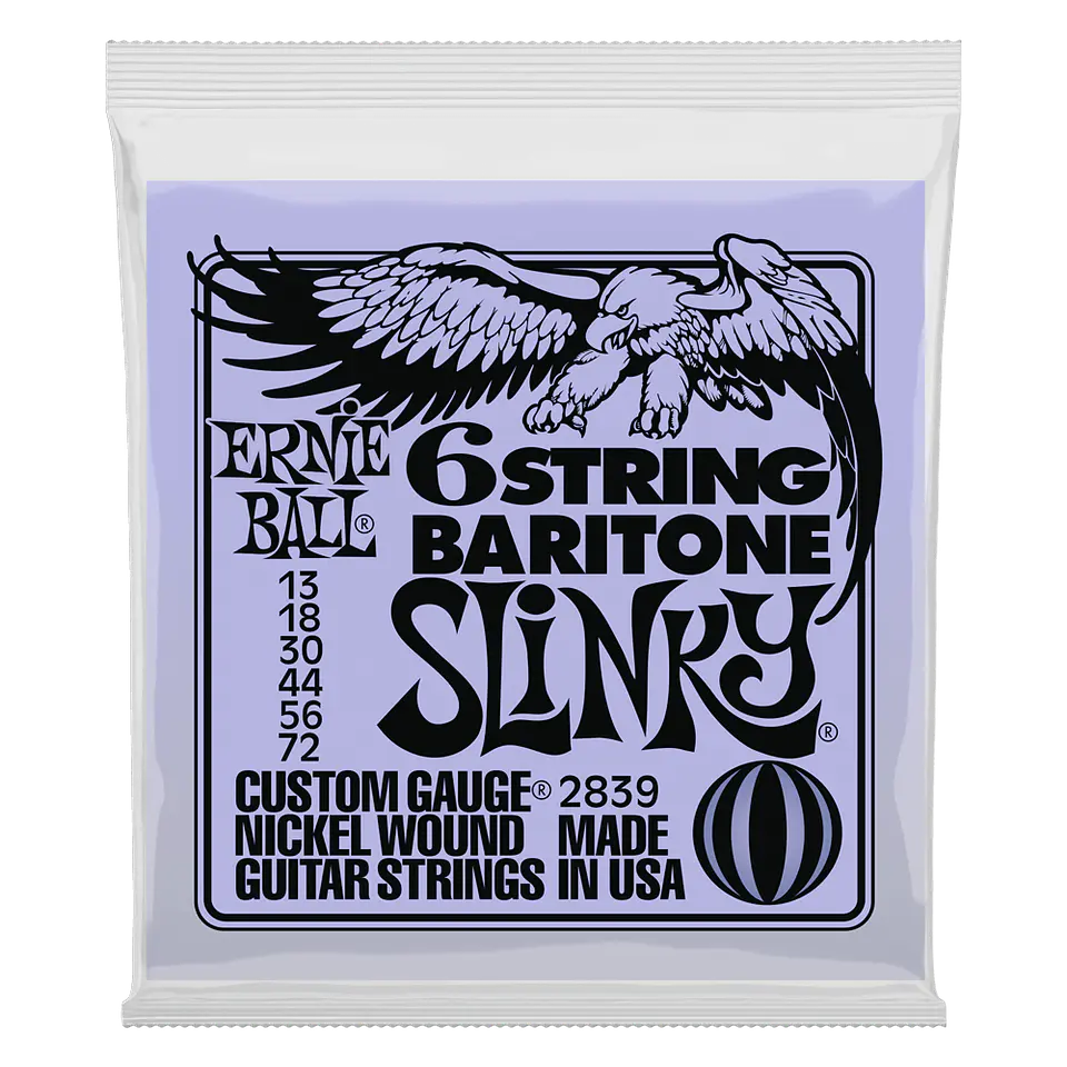 Set de cuerdas Ernie Ball guitarra barítono 5/8 Slinky 13-72 1