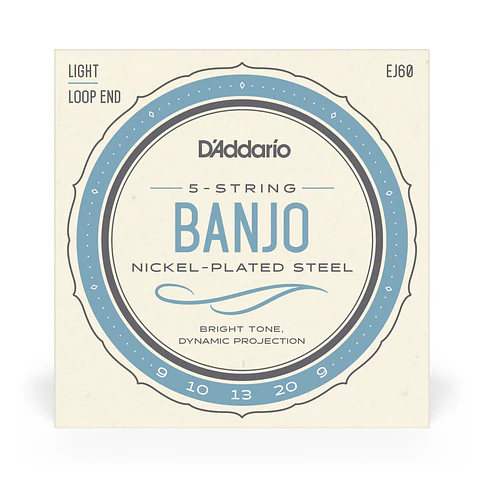Set de cuerdas Banjo Nickel Wnd 9-20 EJ60 Lite Daddario