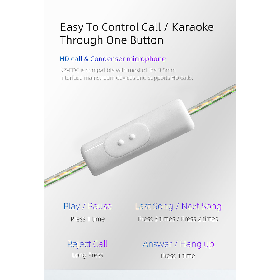 Audífono EDC-MIC KZ