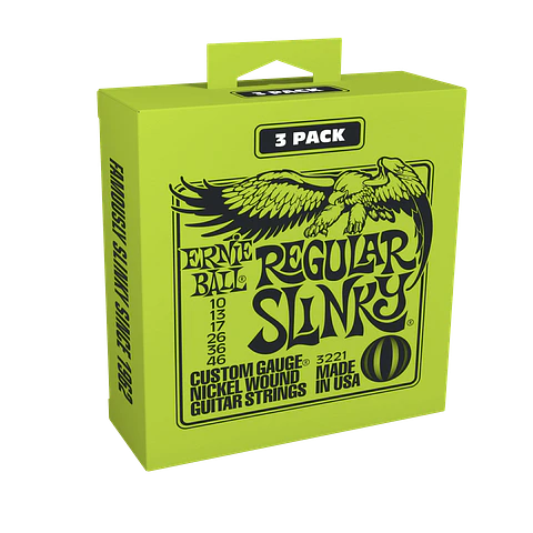 Pack de 3 set de cuerdas Ernie Ball Slinky Nickel 10 - 46