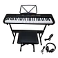 Teclado Musical Piano 61 Notas +Stand+Silla+Aud BLK Ton 650 - Miniatura 1