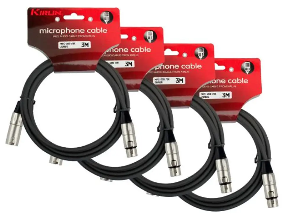 Pack 4 cable Microfono Serie c Xlr 3M Kirlin Mpc4-280-3 1