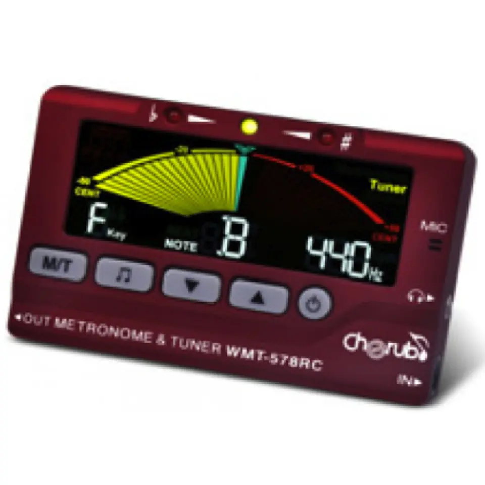 Afinador Metrónomo LCD Color 578RC Cherub 1