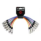 Juego 6 Cables Microfono 1 M Xlr(Macho-Hembra) Mp6-480-1 - Miniatura 1