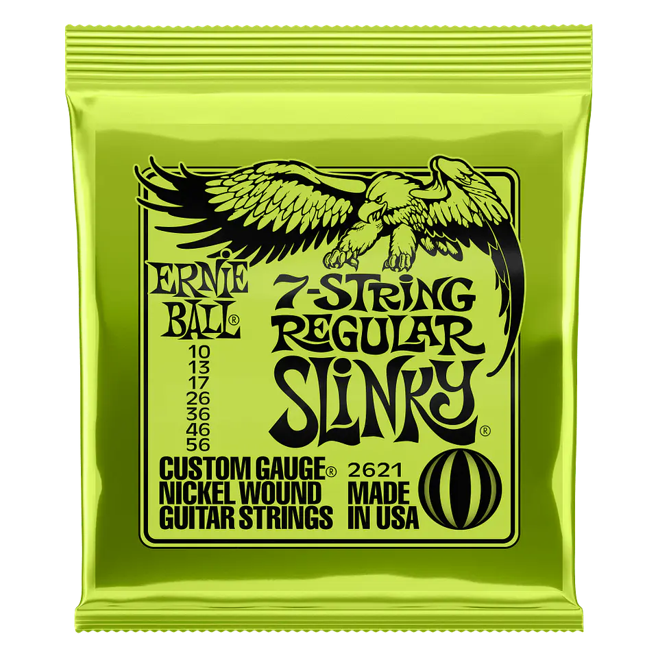 Cuerdas Guitarra Eléctrica de 7 Regular Slinky Ernie Ball 10-56 2621 1