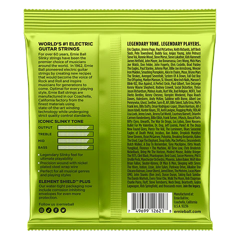 Cuerdas Guitarra Eléctrica de 7 Regular Slinky Ernie Ball 10-56 2621
