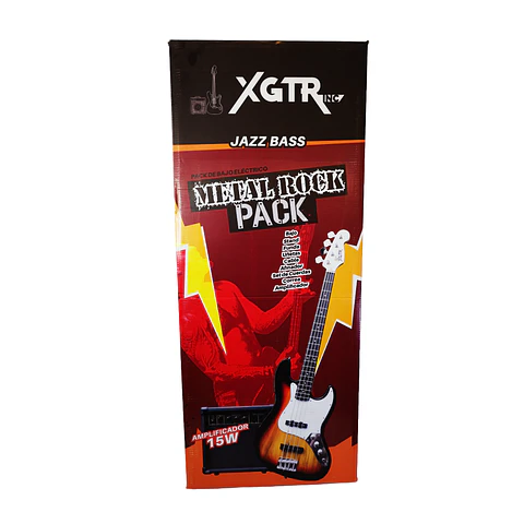 Pack Bajo Eléctrico Jazz Natural Jb100 Nt, Amp 15w Xgtr