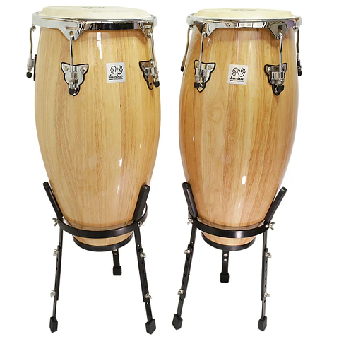 Set conga 10 & 11 xH28'' natural + stand