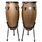 Set conga 10x11xH28'' café madera+stand - Miniatura 1